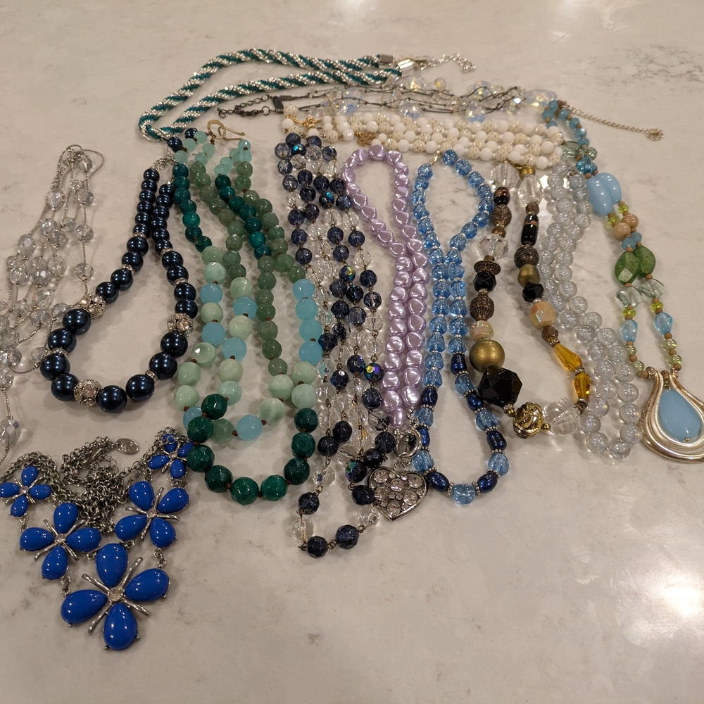 Vibrant Multicolor Necklace Collection Set Of 13